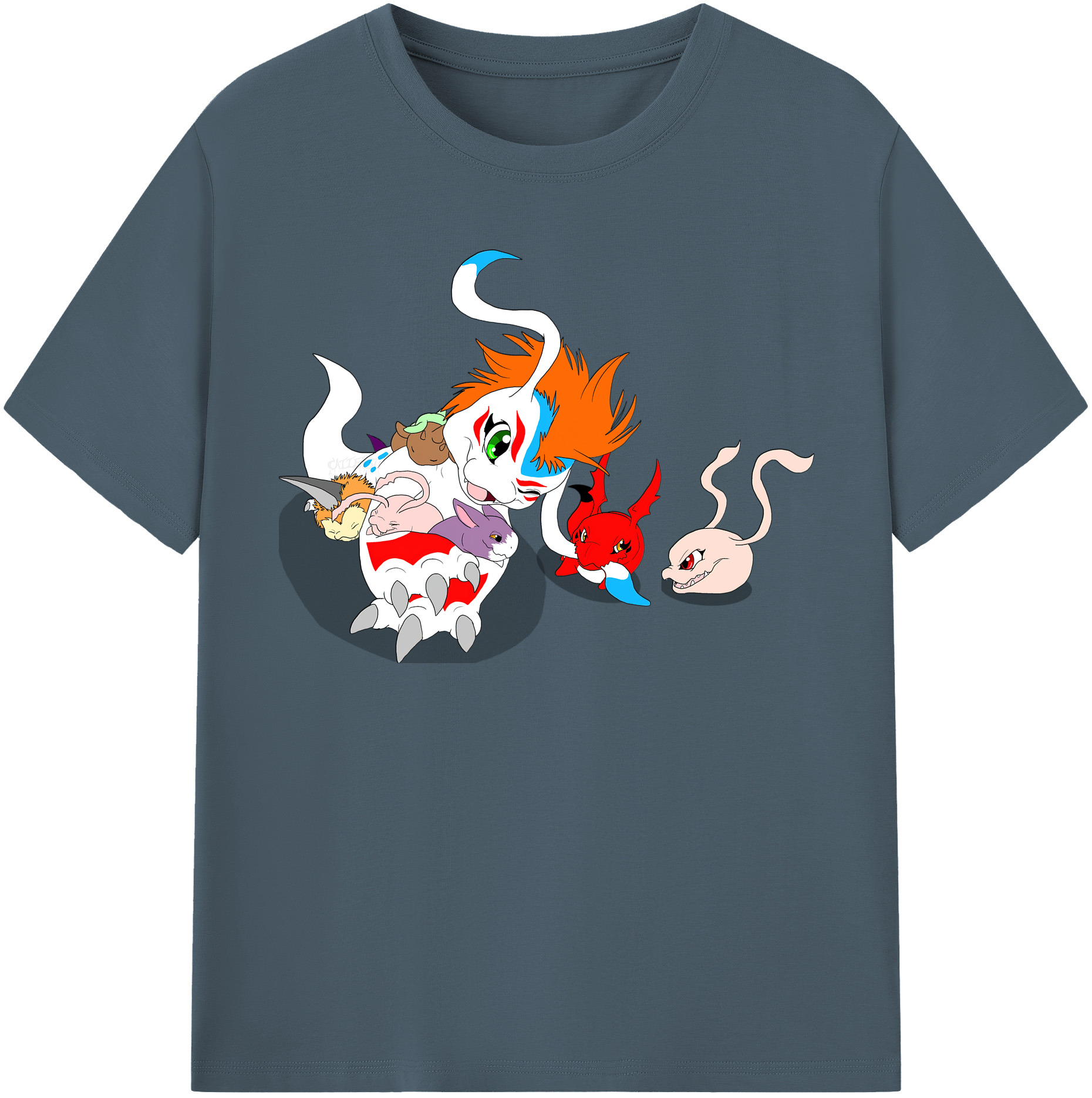 （画像用） Digimon デジタルモンスター/デジモン 綿100％半袖Tシャツ（フロントプリント）